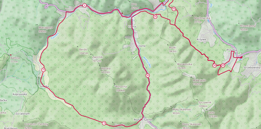 Pobierz trasę Zimowego Maratonu Bieszczadzkiego w formacie gpx i tcx