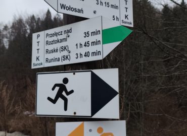 Odnowa zniszczonych oznaczeń Bieszczadzkich Tras Biegowych